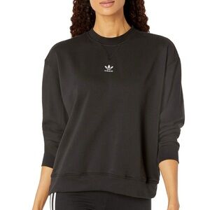 Adidas Originals Crewneck Sweatshirt Women’s S Black Pullover‎ Long Sleeve